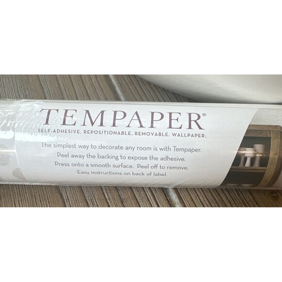 Tempaper Light Tan Moire Polka Dots Removable Peel & Stick Wallpaper - Picture 4 of 7